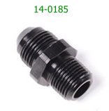 Radium 14-0185 -8AN Male to 3/8" NPT Male Straight Adapter Fitting Black