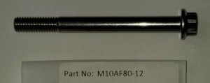 ARP M10AF80-12 Bolt Stainless Steel M8-1.25 80mm UHL 12-Point 10mm Head Single