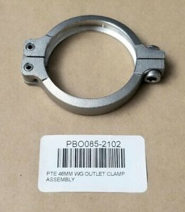 Precision PBO-085-2102 Outlet Clamp Assembly for 46mm Wastegate Stainless Steel