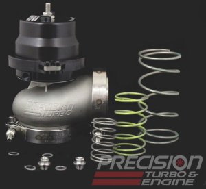 PTE 085-3000 External Wastegate Kit 66mm Black Turbo Exhaust Boost Control