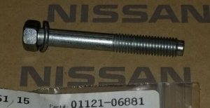 Nissan 01121-06881 Bolt w/ Lock Washer - m10 x 1.5 - 70mm UHL - 14mm Wrench