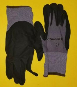 Uline S-21083-L Cool Flex Micro-Foam Nitrile Coated Gloves Large Grey Pair