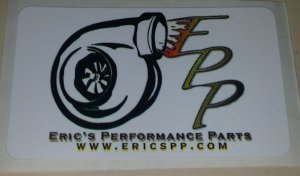 EPP Decal White Rectangular 1.5" x 2.5 Static Cling 2 Window Racing Turbo Drift