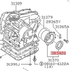 Nissan 38342-8E002 Transmission Case Seal Infiniti G20 SR20DET GA16DE N15 SR18DE