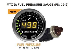 Innovate 3917 MTX-D Fuel Pressure Gauge 0-145 PSI 10 BAR w/ Low Press Warning